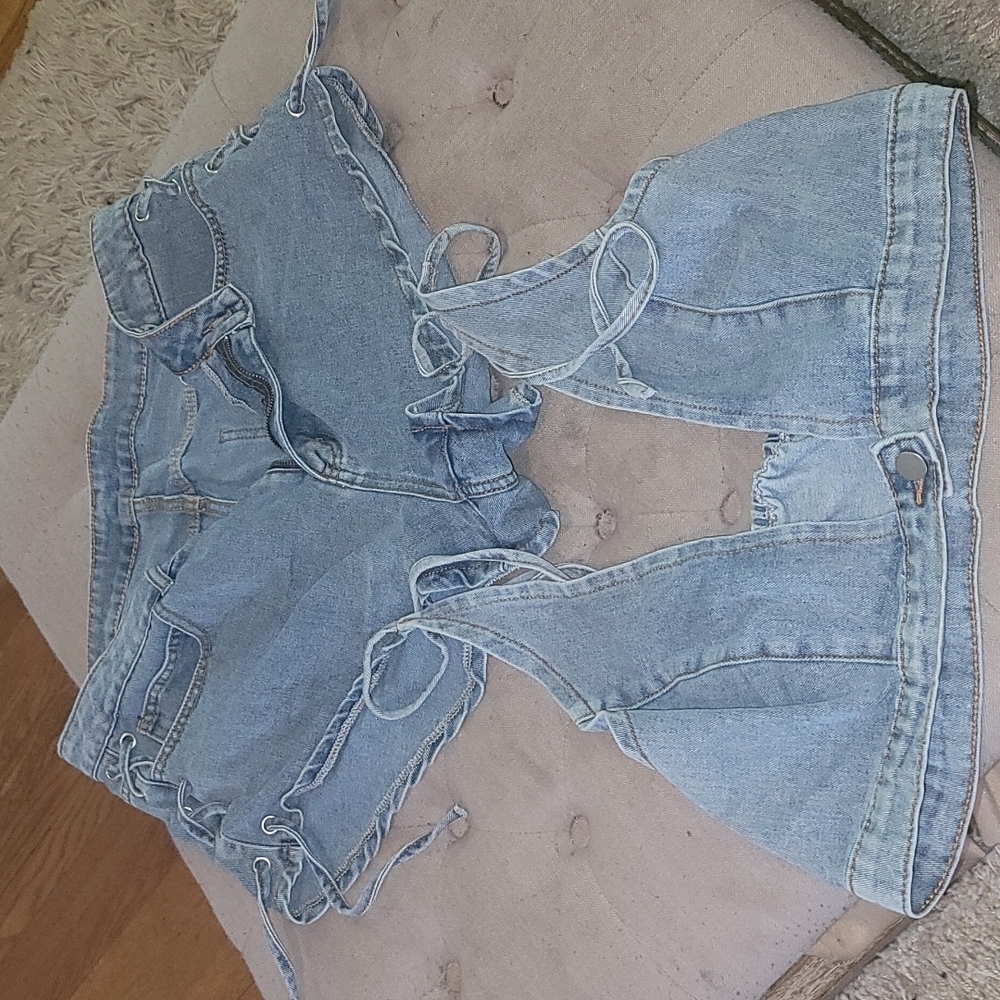 Jean Short Set